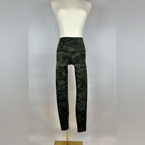 Lululemon Green Camo Pants, Full Length, High Rise, Size 4